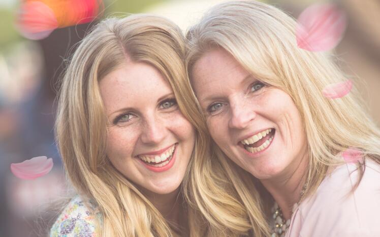 Mother and daughter enjoy a day out at Hereford Racecourse