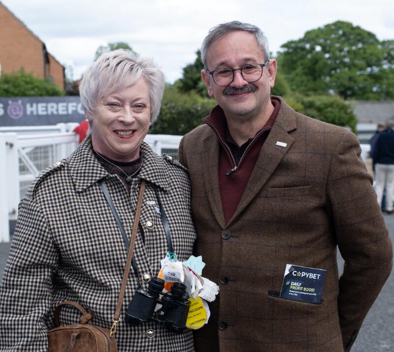 A couple in tweed at Hereford Racecourse