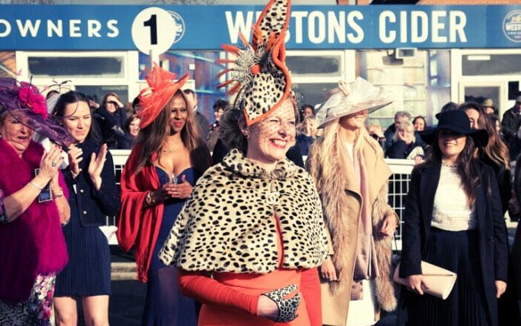 Group of ladies dressed for a competition.