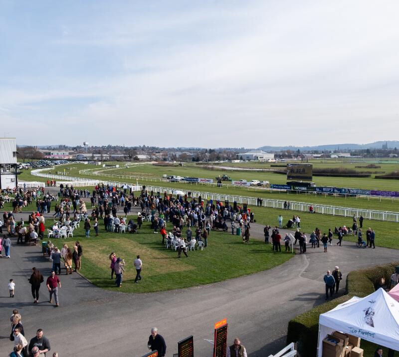 Crowds at Hereford Racecourse