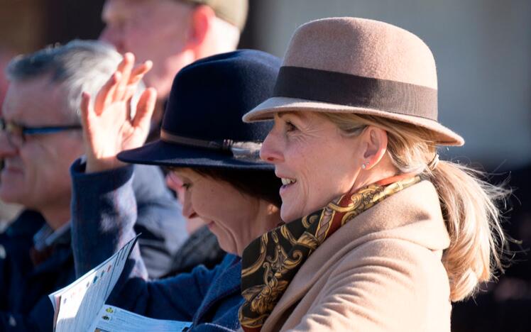 Crowd at Great Hereford Racecourse.