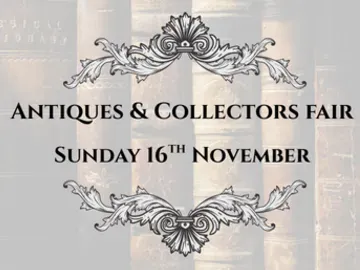 Antiques and collectors fair at Hereford racecourse on Sunday 16th November